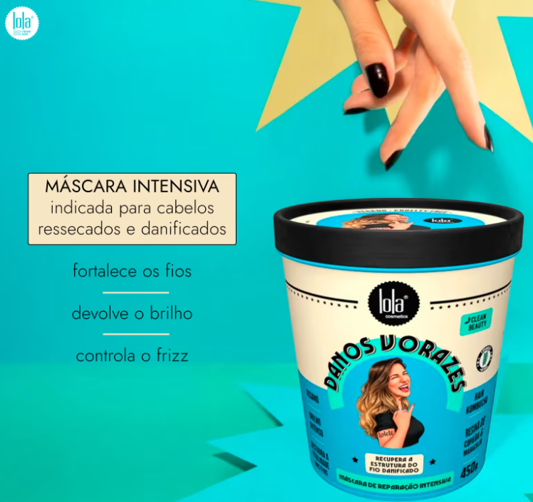Máscara Capilar Danos Vorazes Lola Cosmetics 450g - Imagem 3