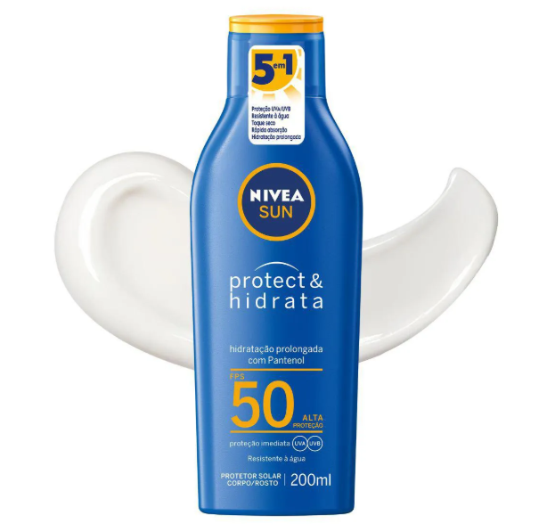 Protetor Solar FPS 50 Nivea Sun Protect & Hidrata 200ml - Imagem 4